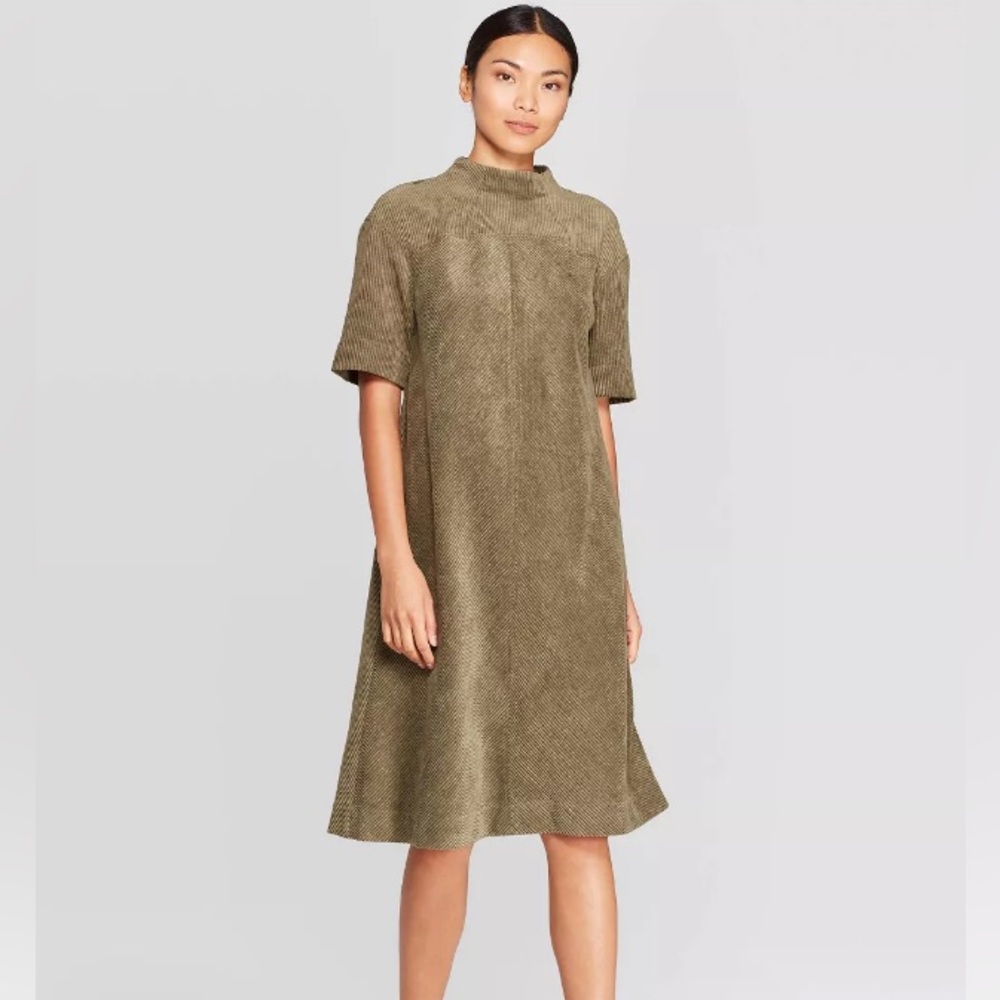 Prologue Green Corduroy Dress Size Medium